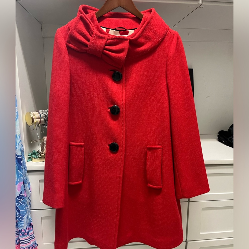Pre-owned Kate Spade Suzette coat size 8 red